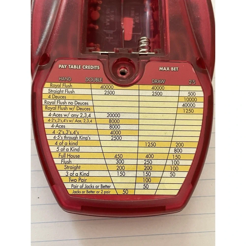 2000 Radica Triple Play Poker Electronic Handheld Poker Game (Tested & Working)